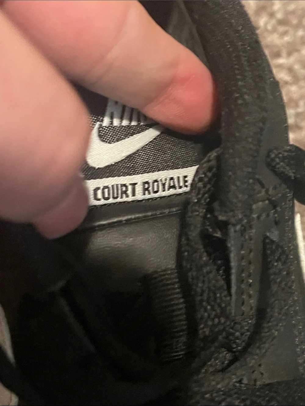 Nike women Black Sneakers with White Swoosh